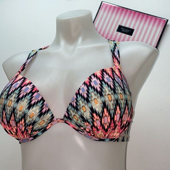 🔥VICTORIA SECRET SWIMSUIT 2 pc top 36C push-up bottom small  New #7 - Picture 3 of 10